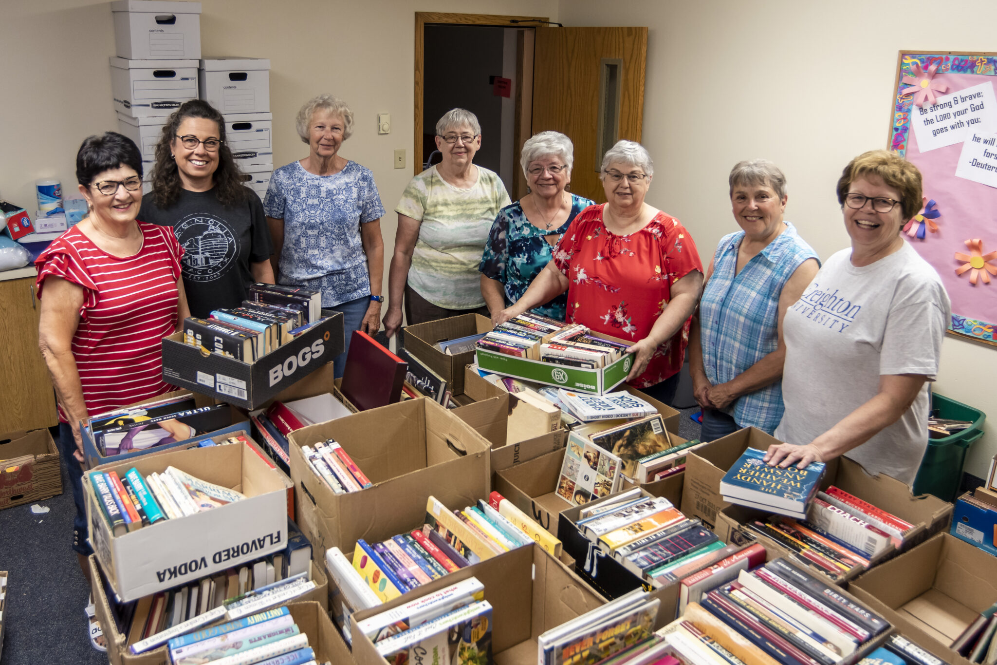 People Around Boxes Scaled