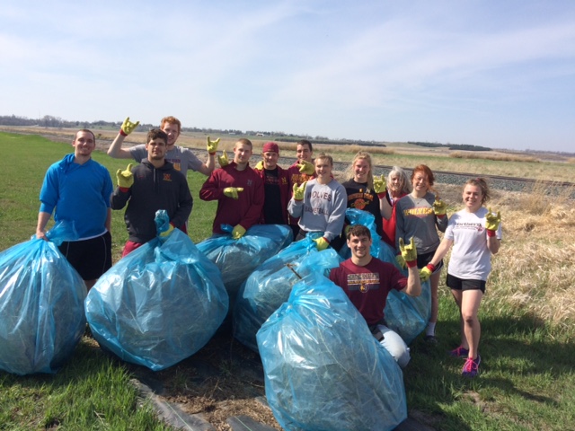 Student-Athletes Give Back 42 2016 Britton Highway Clean Up Day Of Champs