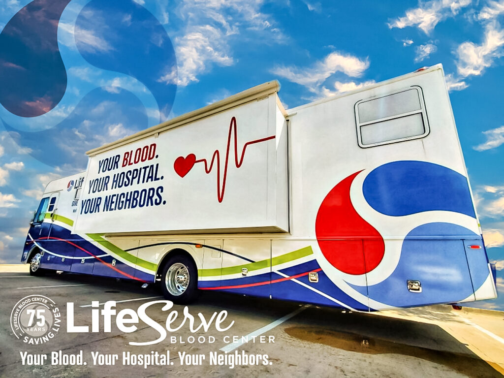 New Blood Donation Center Keeps Blood Local 2 Lifeserve Bus