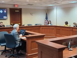 Wintering In Pierre, Impacting The Law 40 Kathleen Testifying