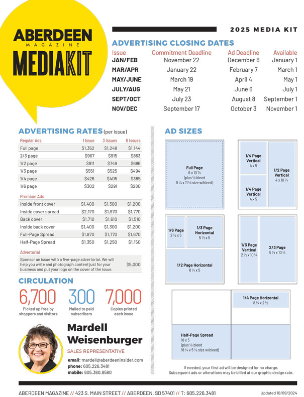 2025 Magazine Rate Sheet Mardell Weisenburger 2025 Magazine Rate Sheet Mardell Weisenburger